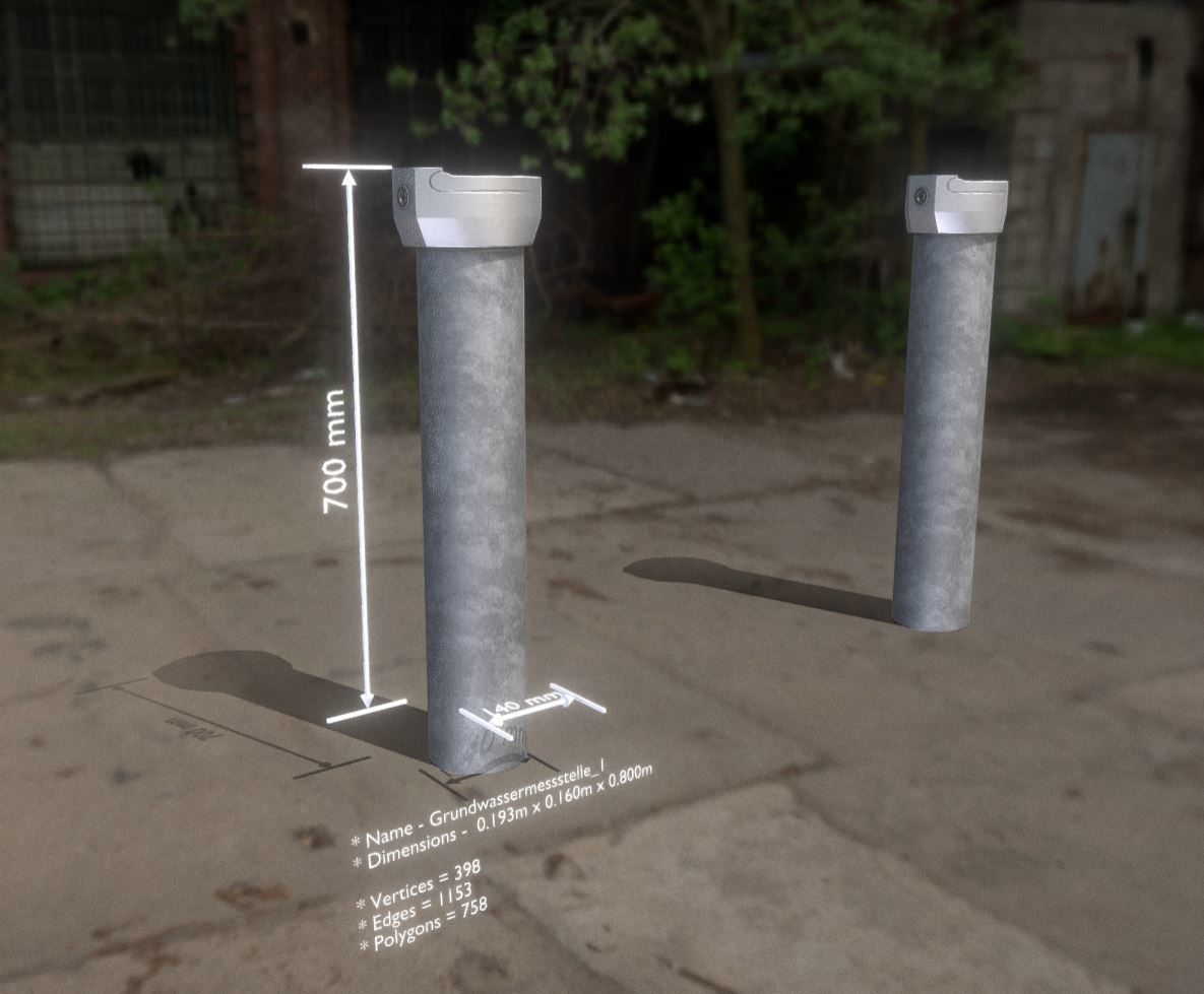 Groundwater monitoring well 1 version 2  Low-poly 3D model_2