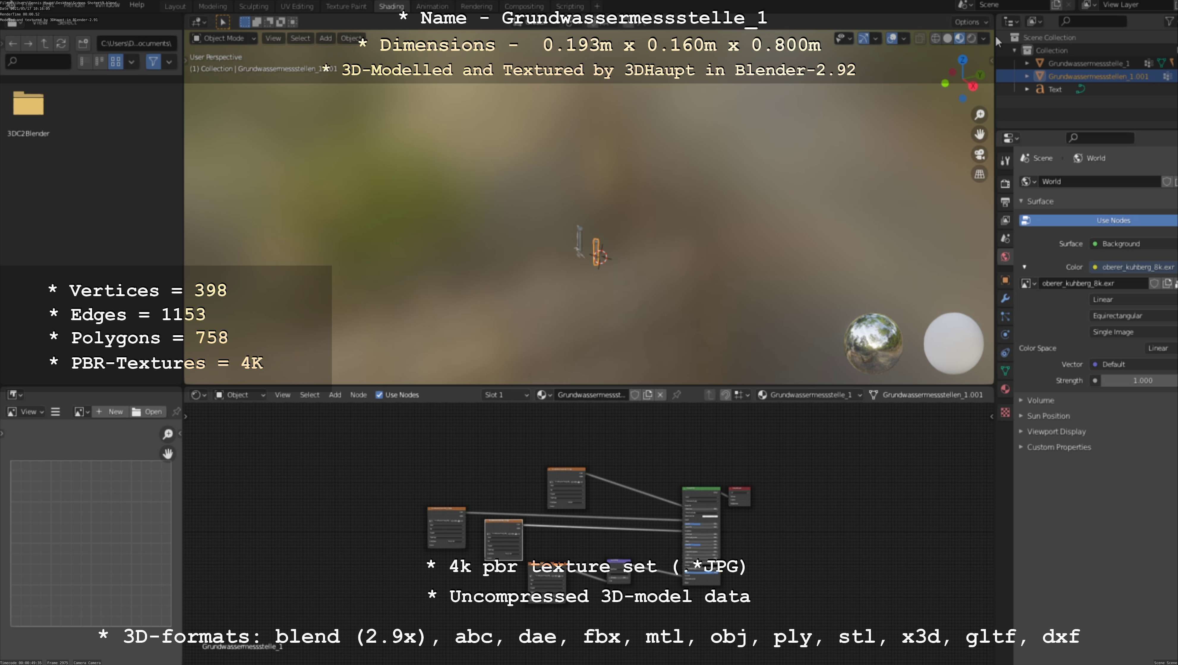 Groundwater monitoring well 1 version 2  Low-poly 3D model_114