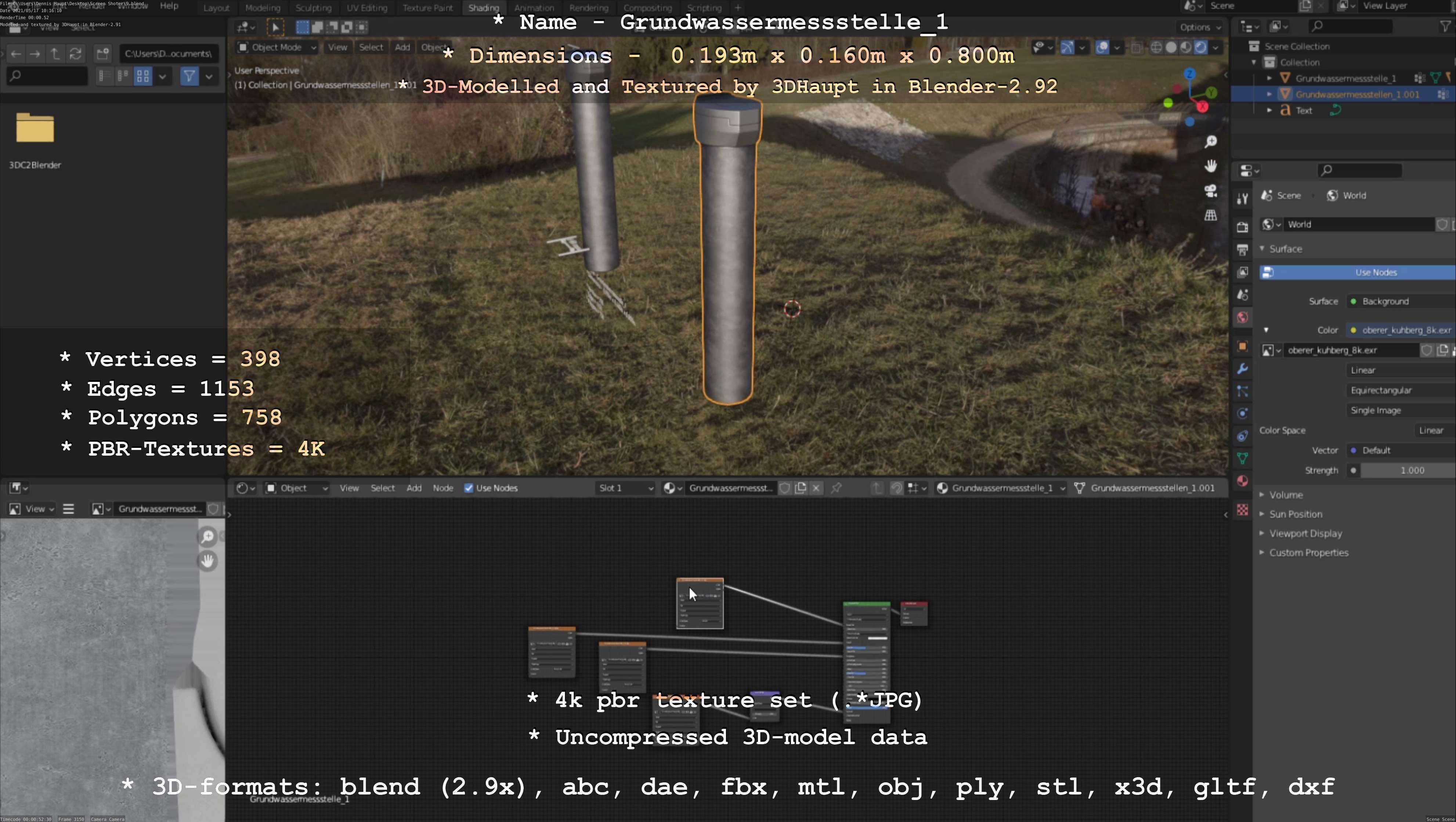 Groundwater monitoring well 1 version 2  Low-poly 3D model_119