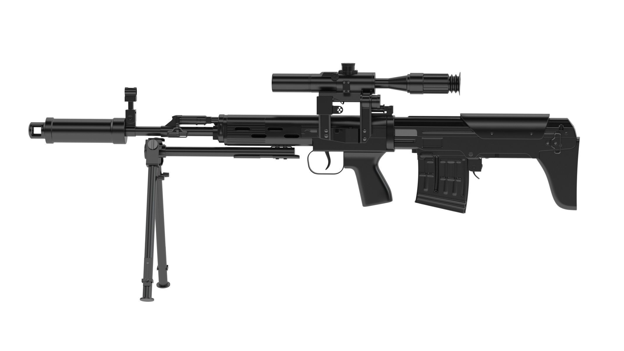 Dragunov SVU 3D model_2