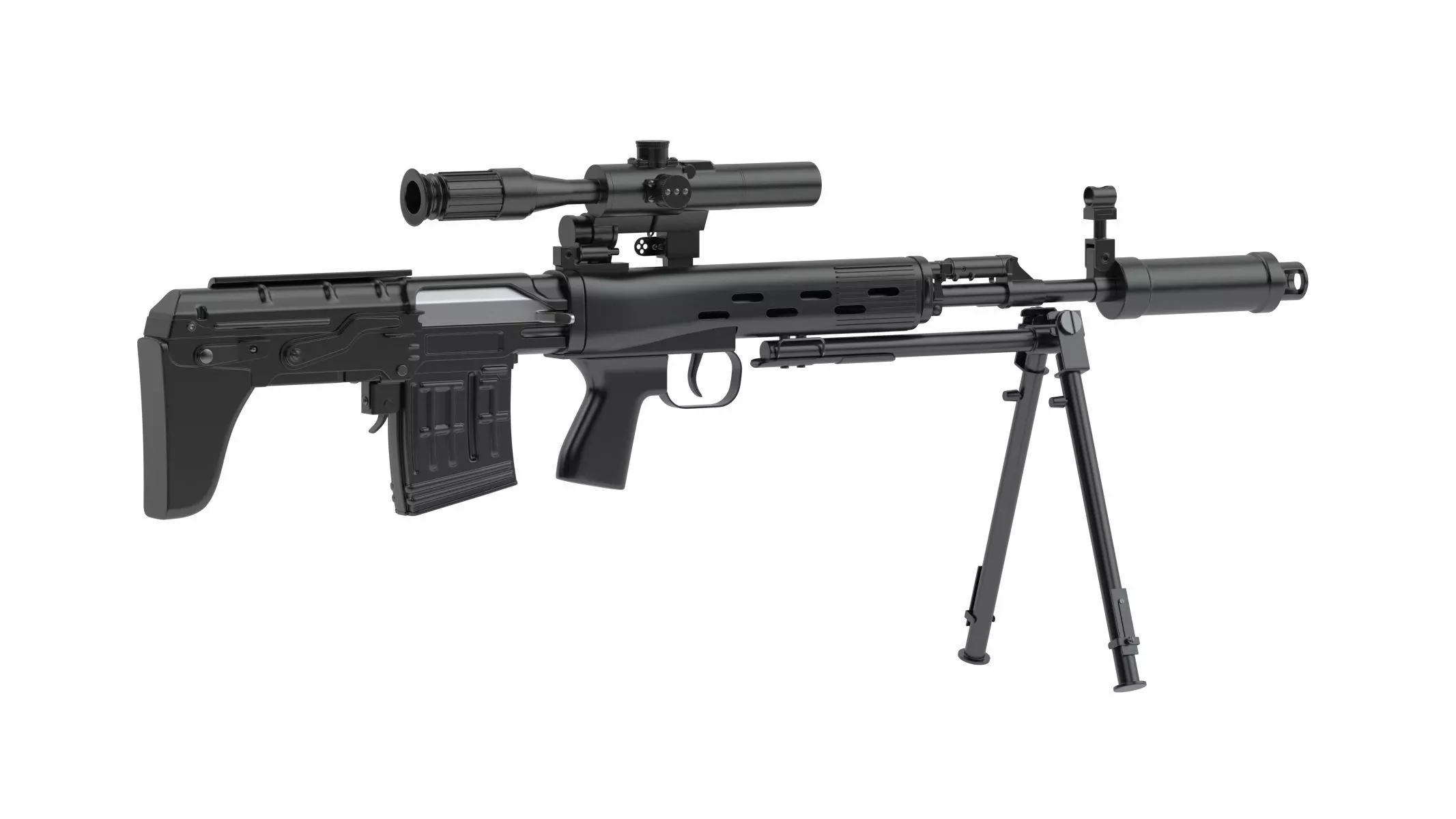 Dragunov SVU 3D model_0