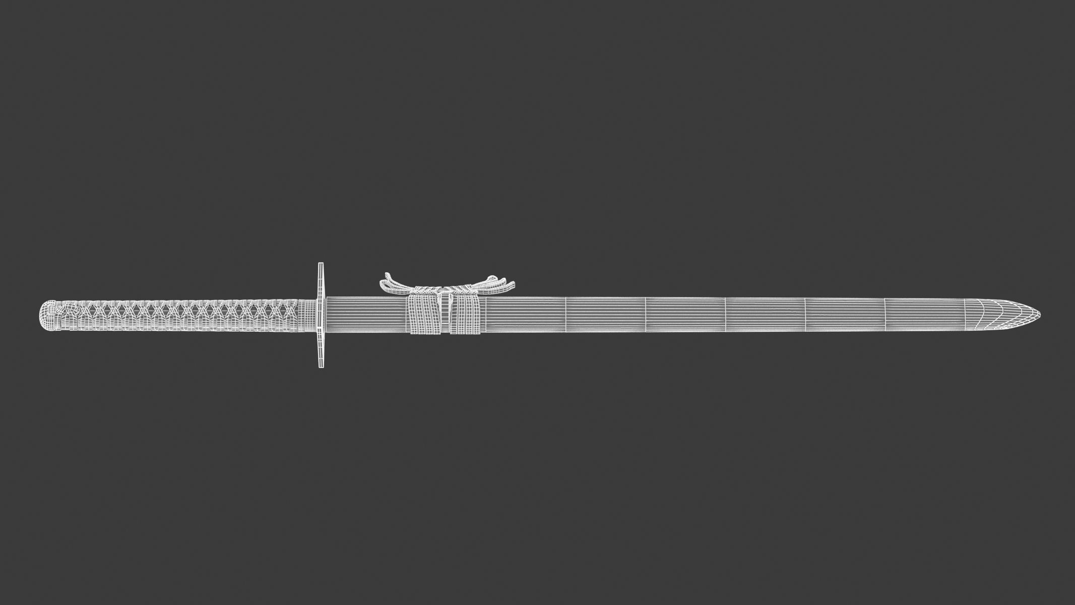 Ninjato Sword Low-poly 3D model_13