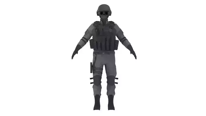 Police Special Force Officer 3D model