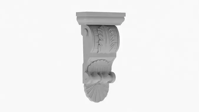 Scroll Corbel 58 - 3D Printable