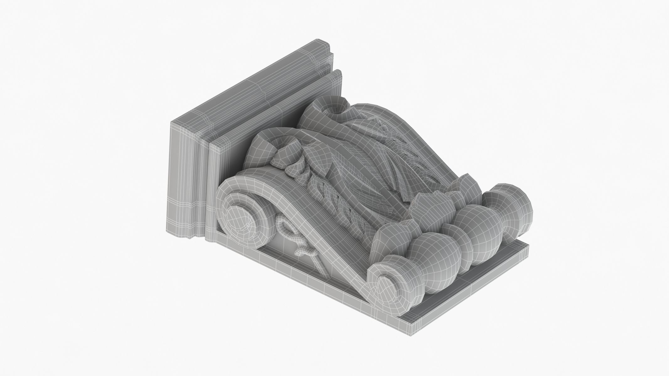 Scroll Corbel 60 Printable 3D model_8