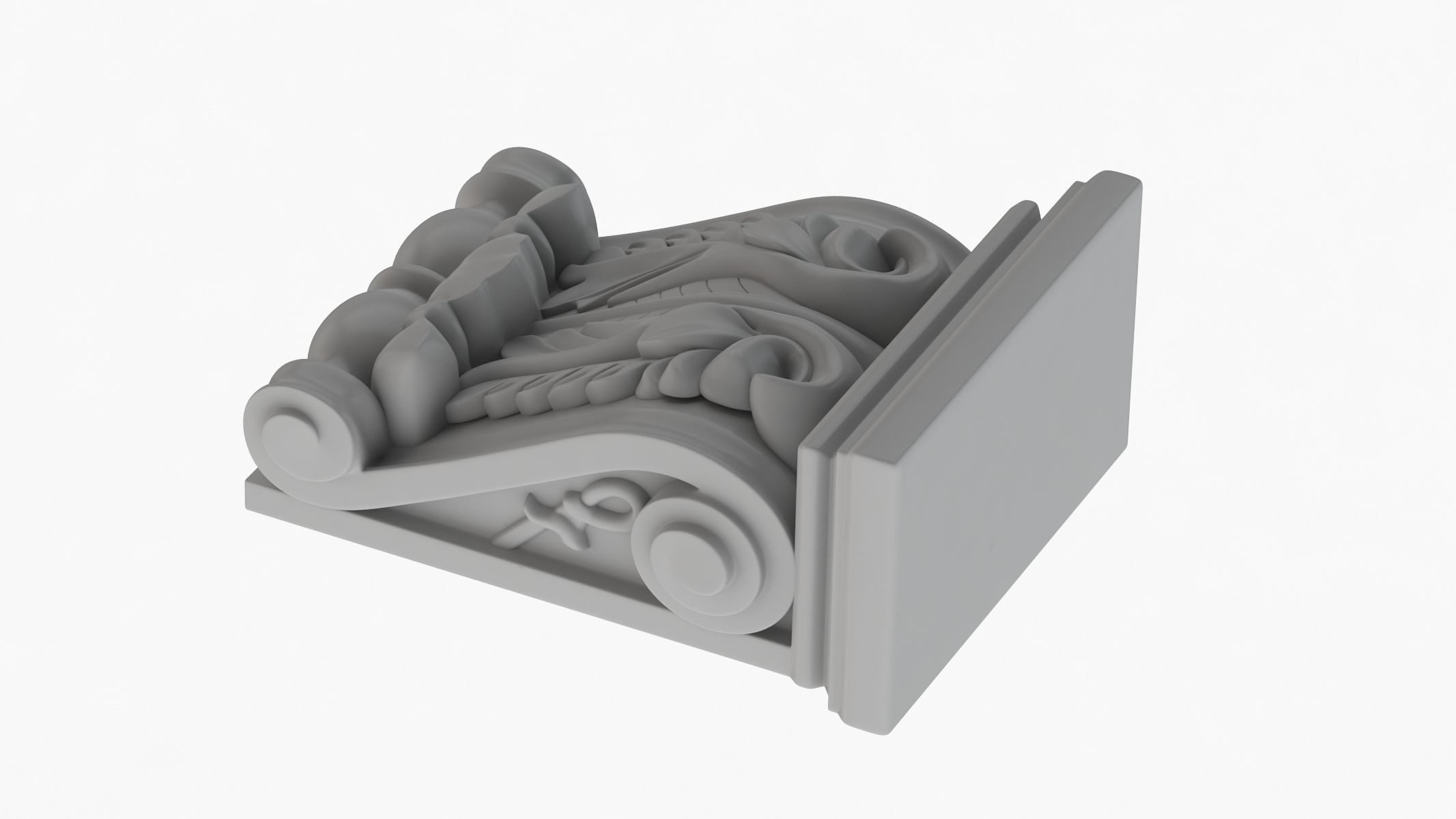 Scroll Corbel 60 Printable 3D model_4