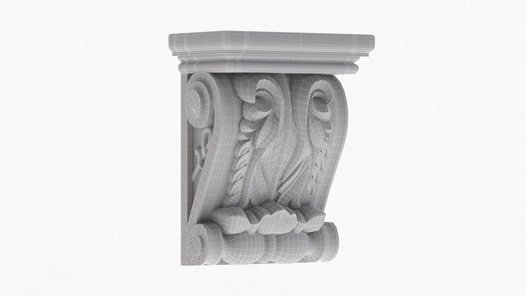 Scroll Corbel 60 Printable 3D model_5