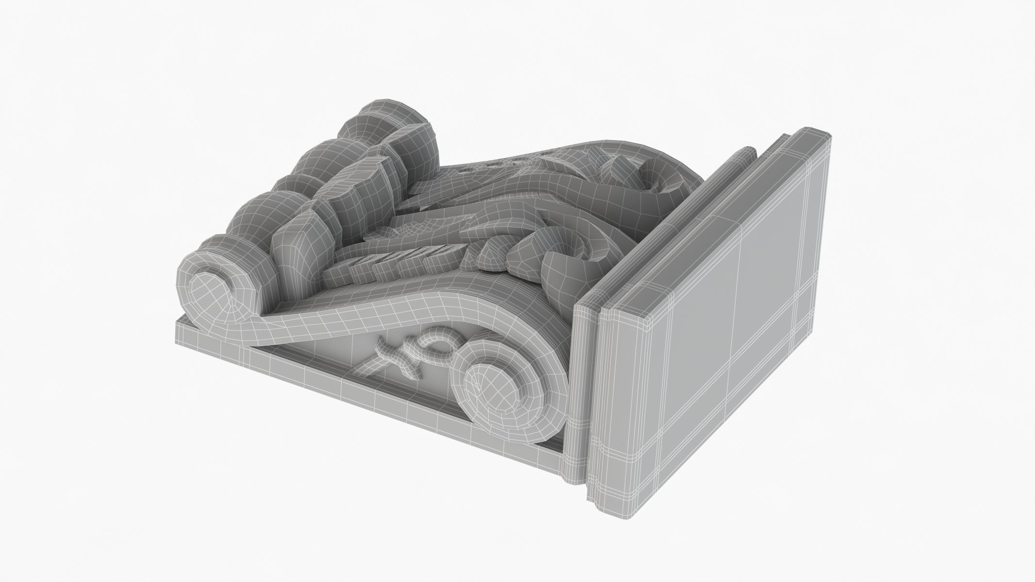 Scroll Corbel 60 Printable 3D model_9