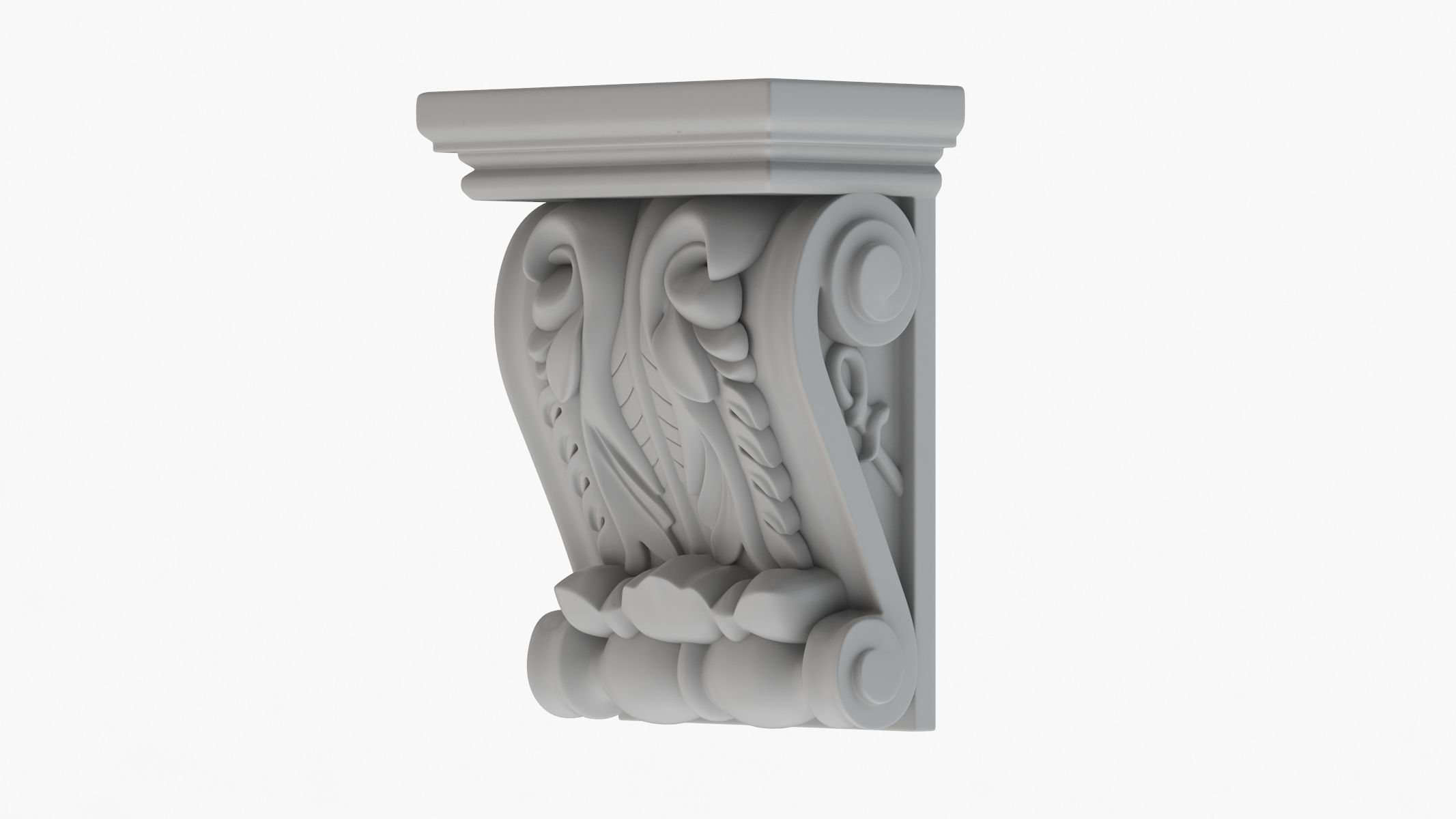 Scroll Corbel 60 Printable 3D model_2