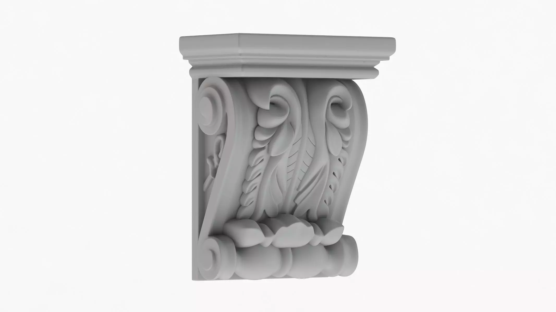 Scroll Corbel 60 Printable 3D model_0