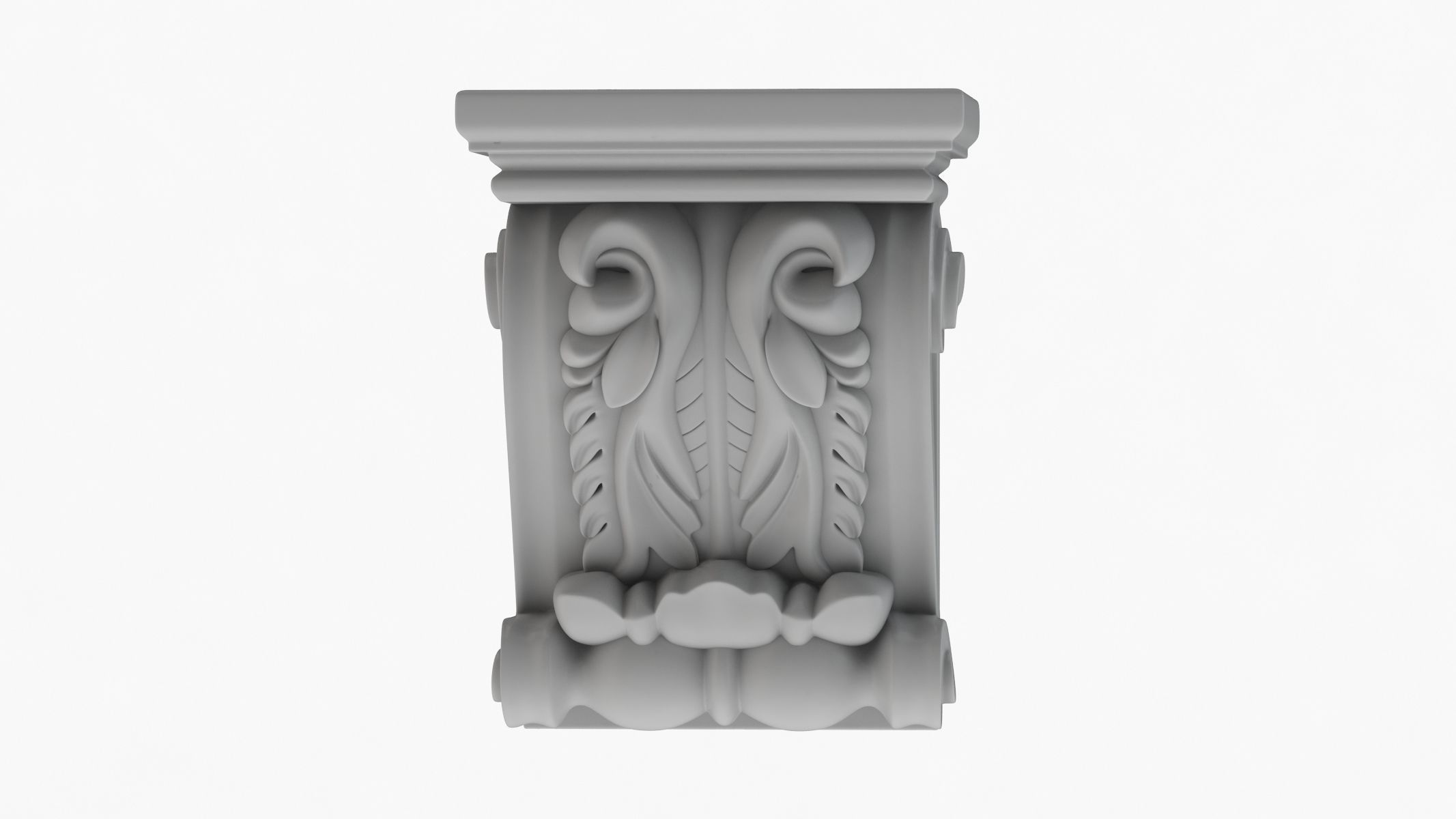 Scroll Corbel 60 Printable 3D model_1