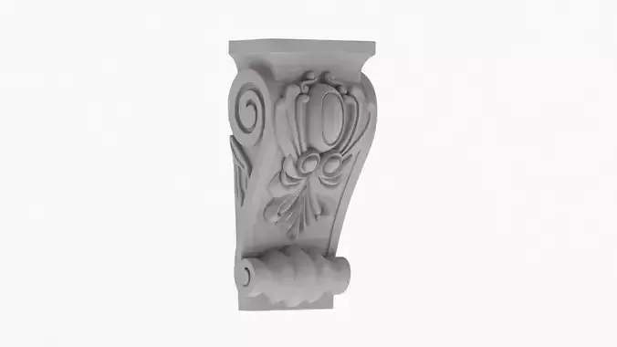 Scroll Corbel 61 - 3D Printable