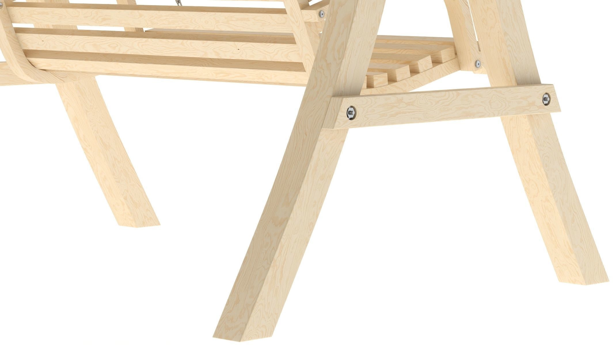 Wooden Swing Chair 01 3D model_7