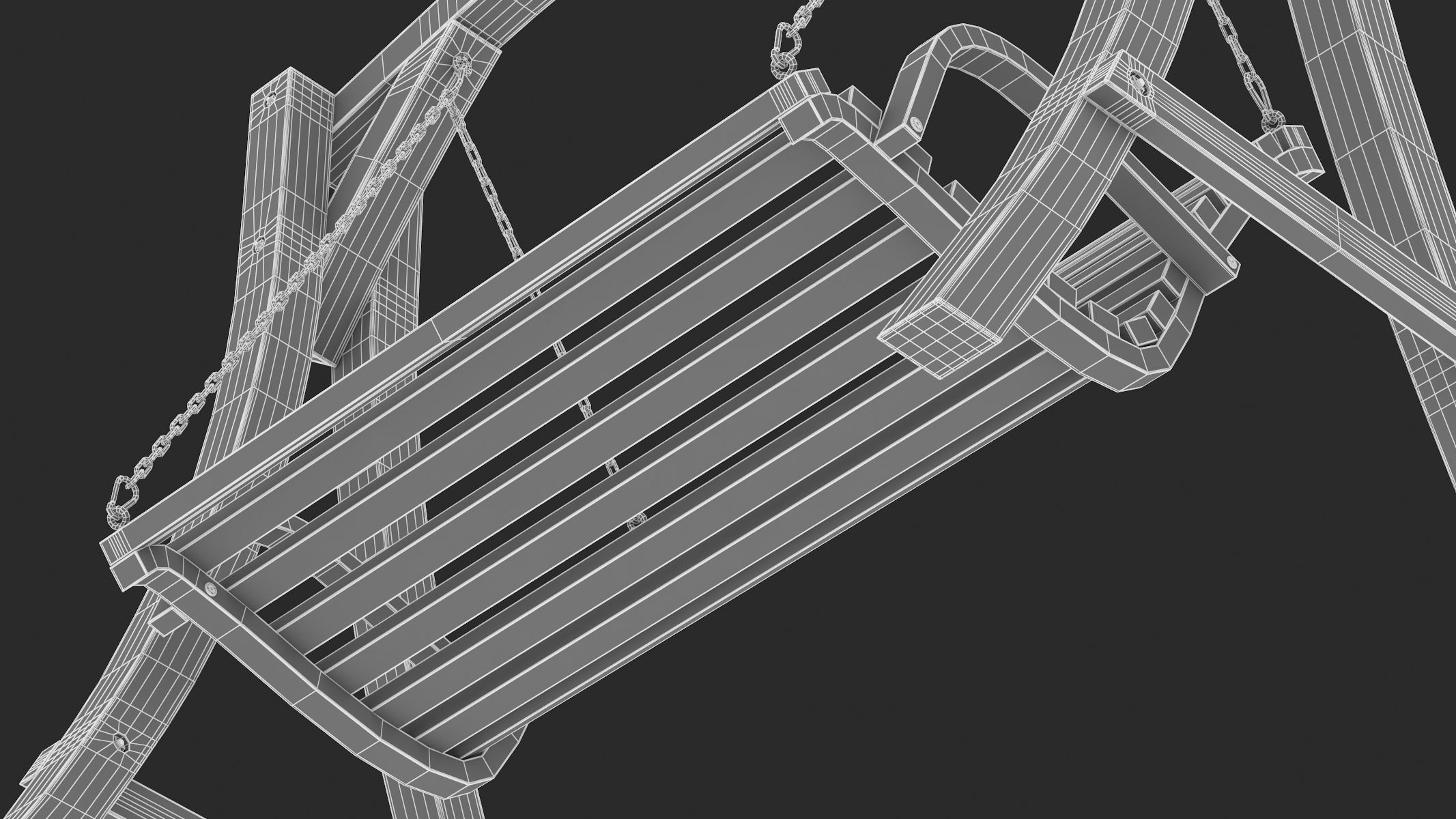 Wooden Swing Chair 01 3D model_19