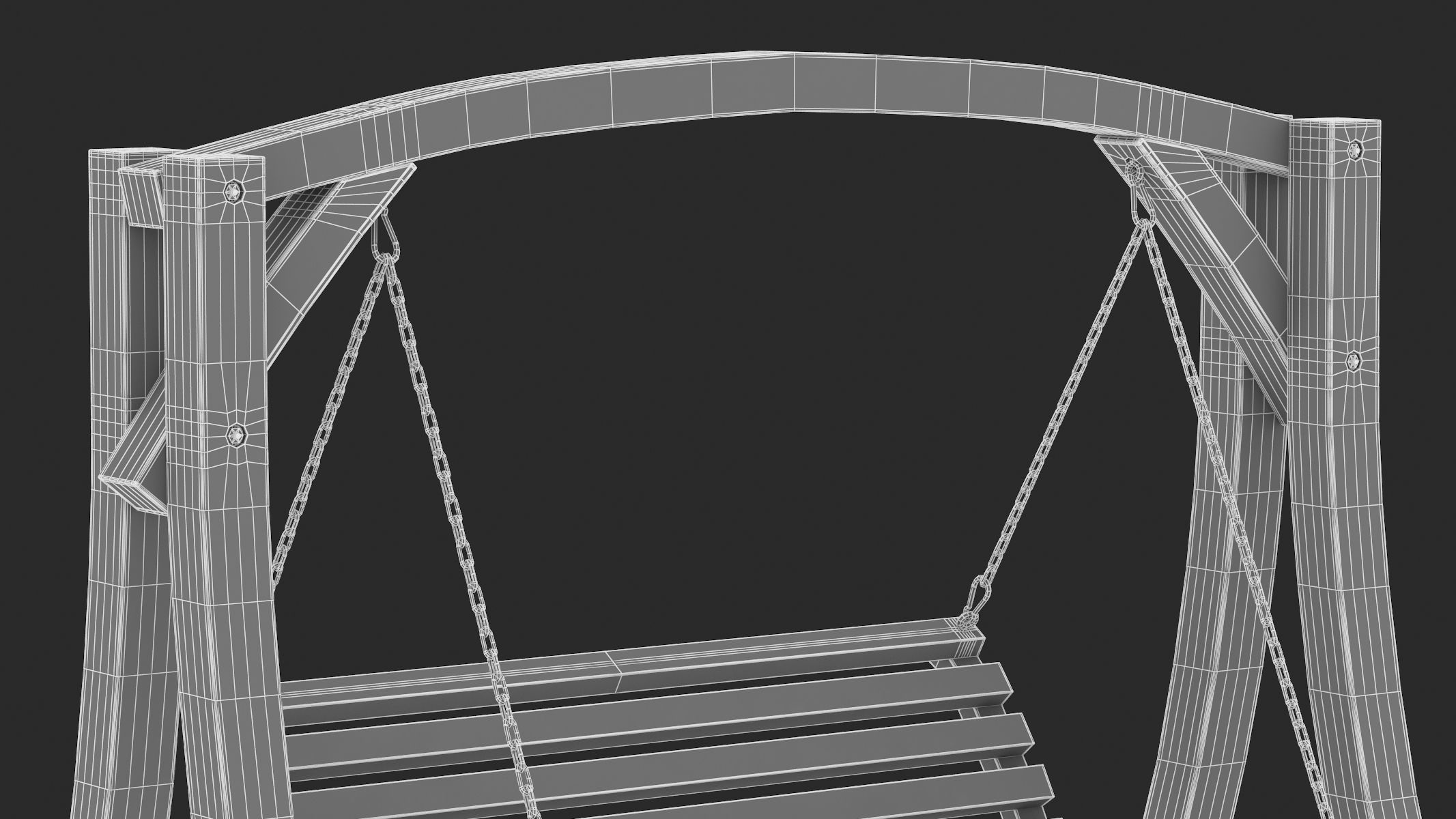 Wooden Swing Chair 01 3D model_15