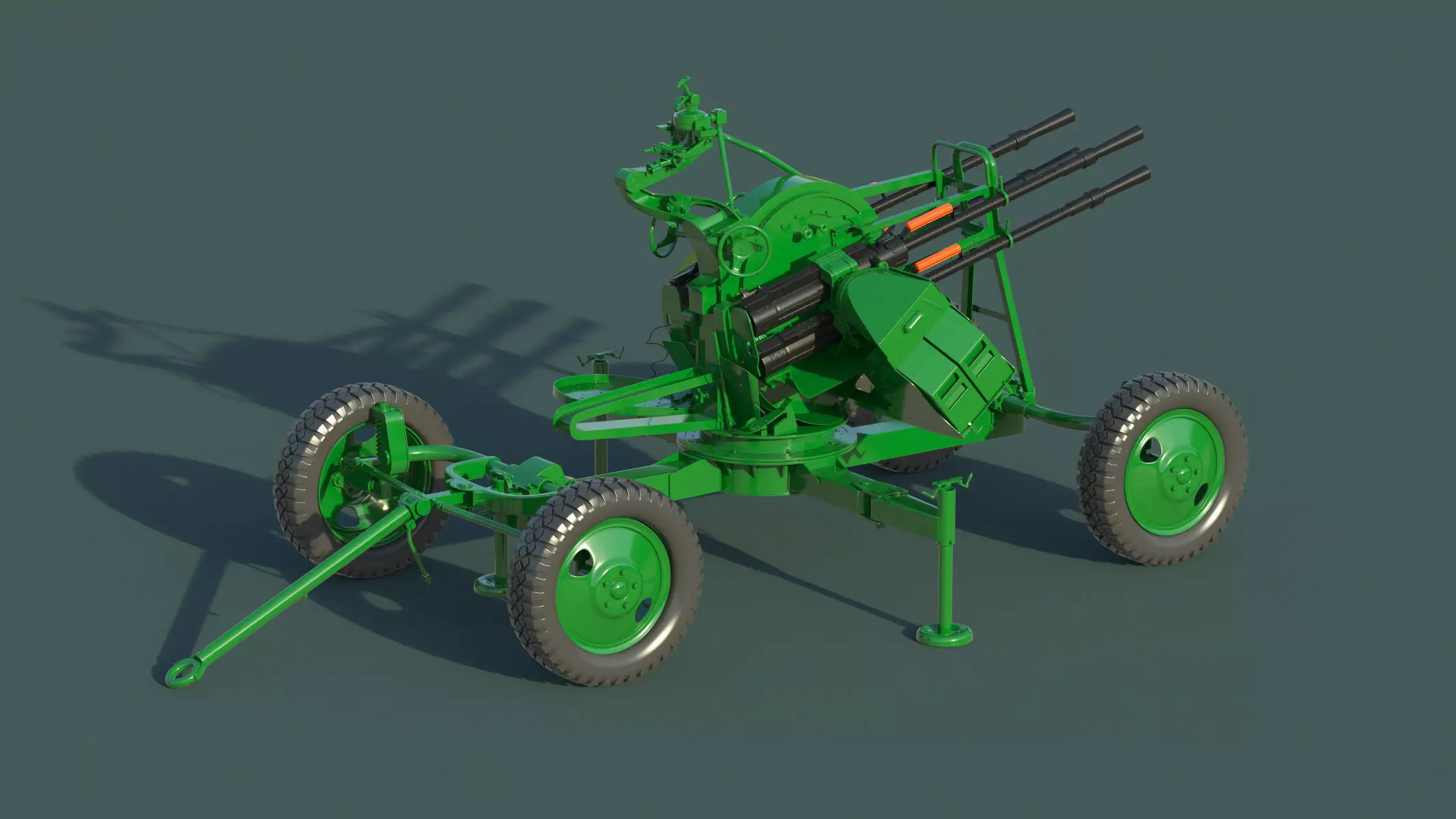 ZPU-4 machine gun 3D model