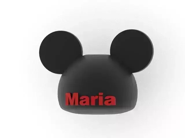 custom straw topper mickey 3D print model