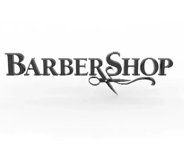 barber shop font 3D print model