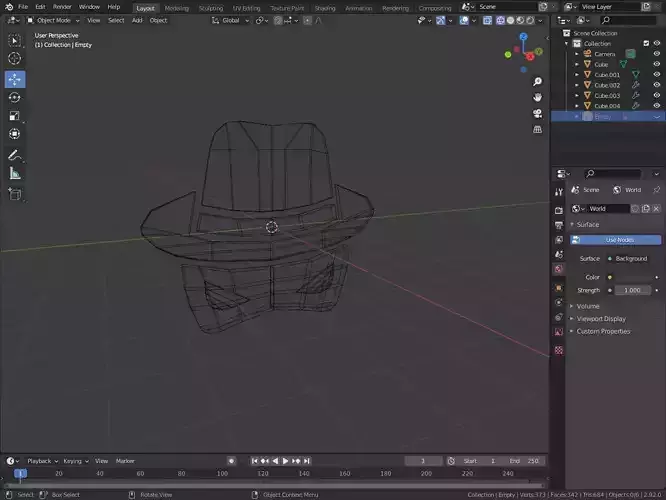 Hacker hat with angry face Free low-poly 3D model