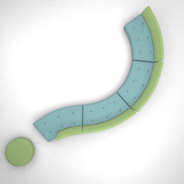Questionmark sofa 3D model_2