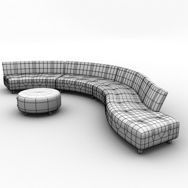 Questionmark sofa 3D model_4