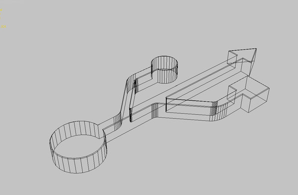 usbLogo metal usb stick 3D model_3