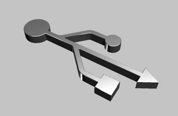 usbLogo metal usb stick 3D model_0