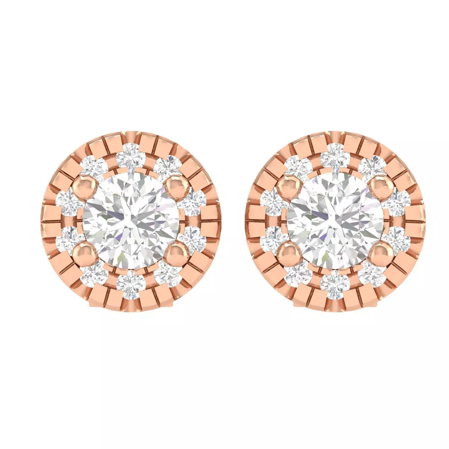 Women Round Earrings 3dm stl render detail 3D print model_0