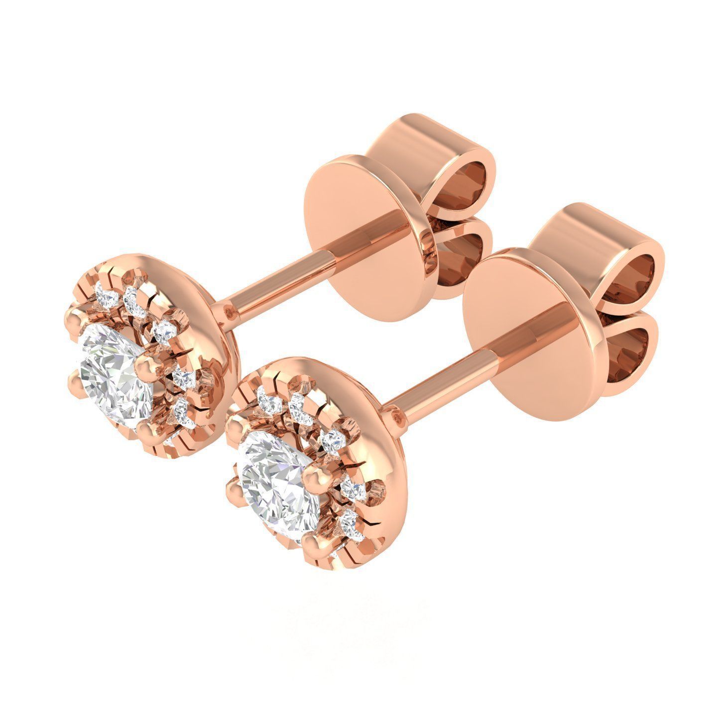 Women Round Earrings 3dm stl render detail 3D print model_1