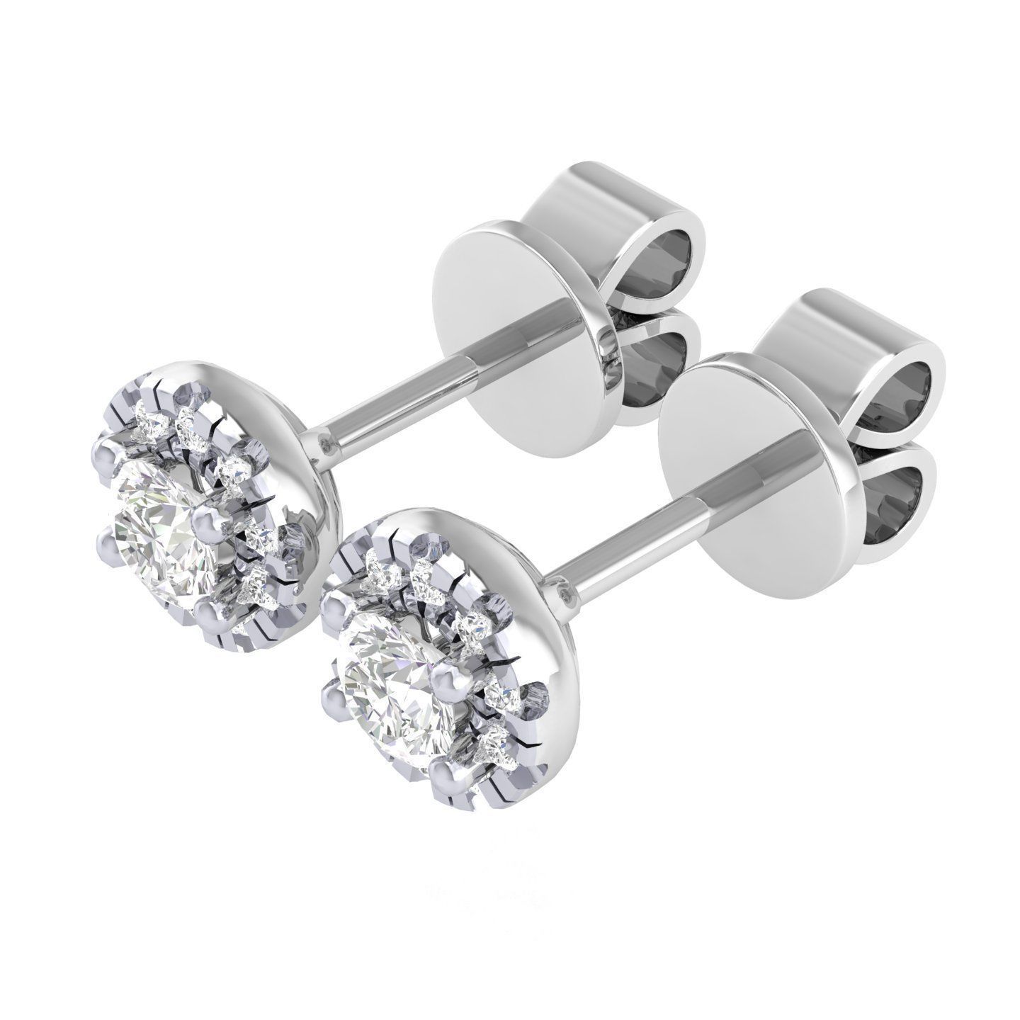 Women Round Earrings 3dm stl render detail 3D print model_4