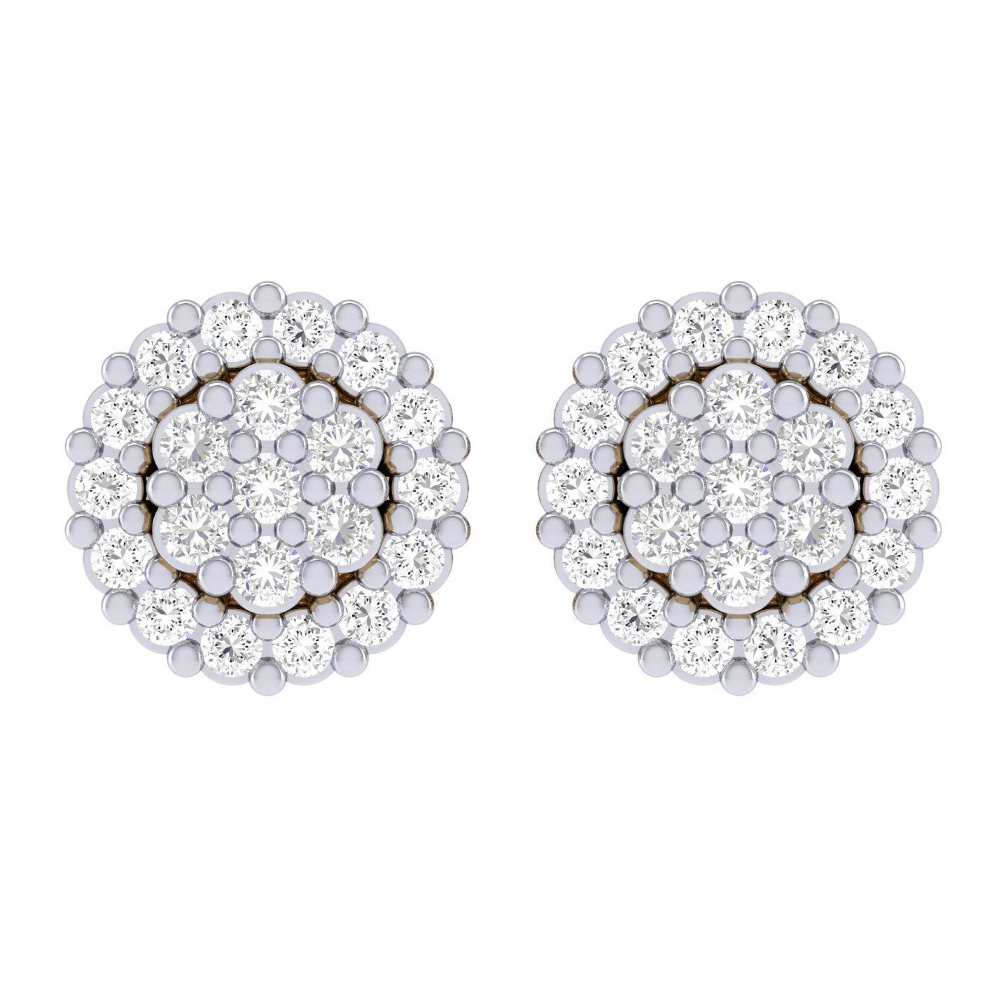 Women Round Earrings 3dm stl render detail 3D print model_6