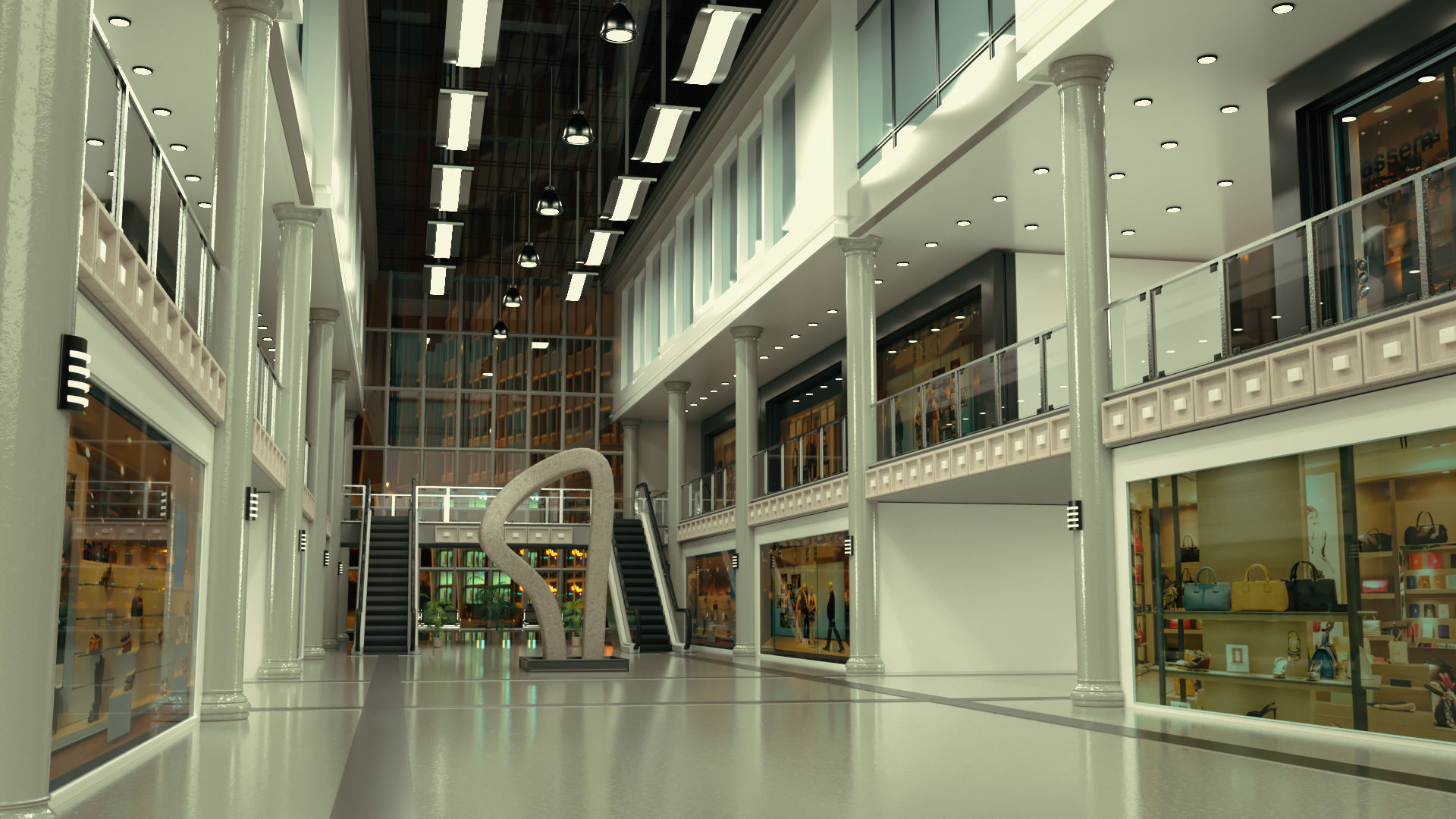 interior mall 3D model_5