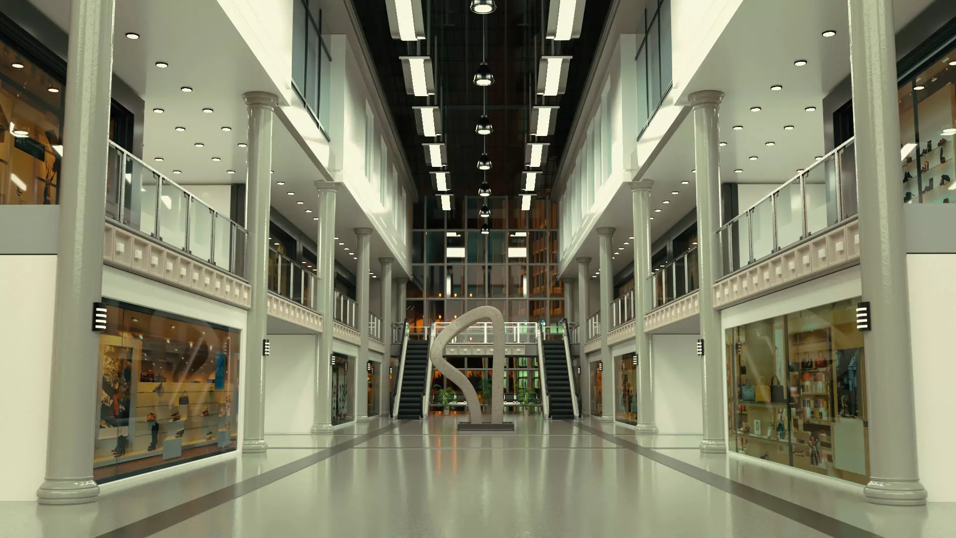 interior mall 3D model_0