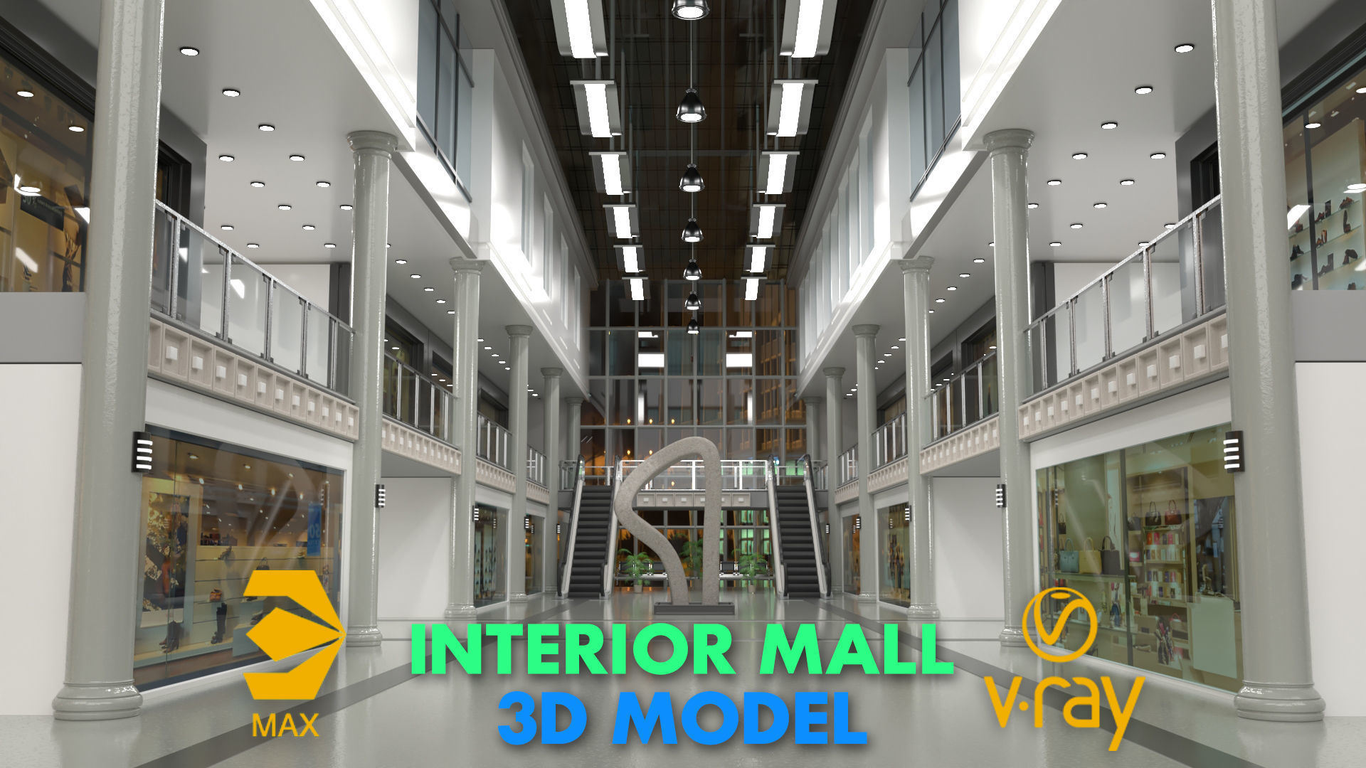 interior mall 3D model_1