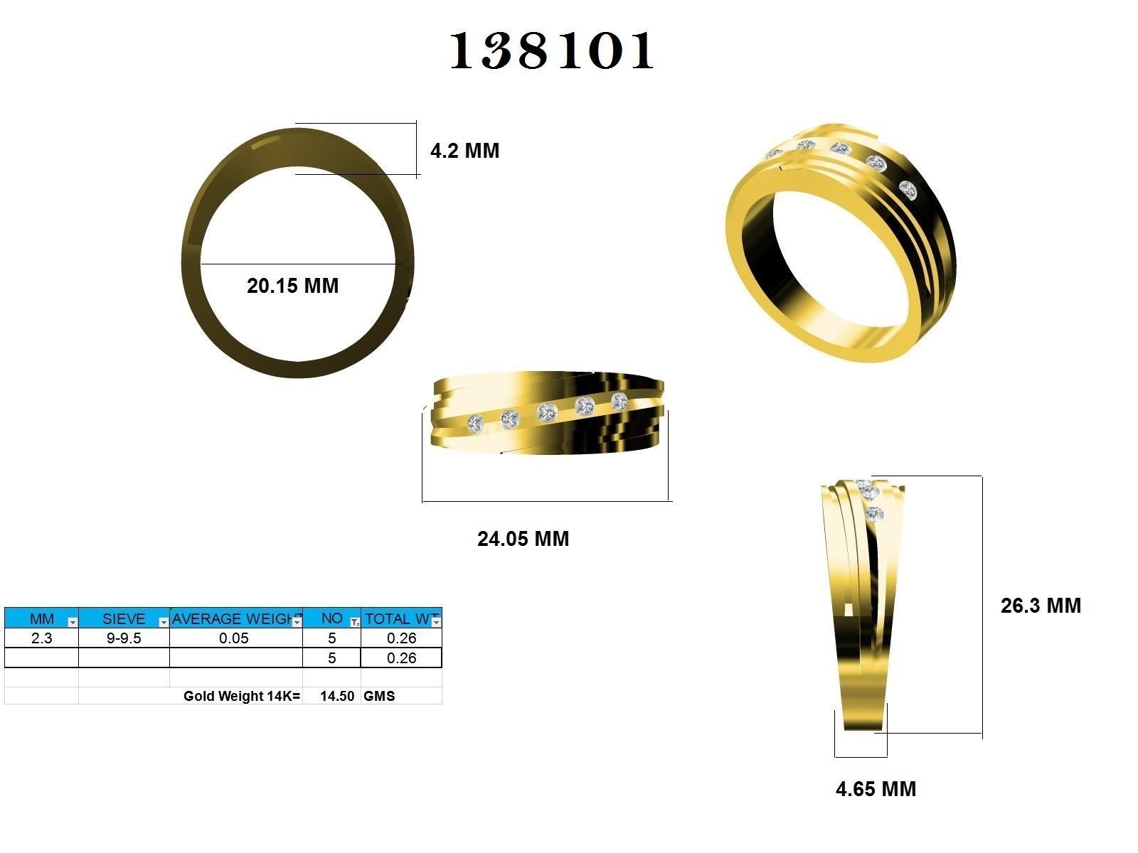 Ring - 138101 3D print model_12