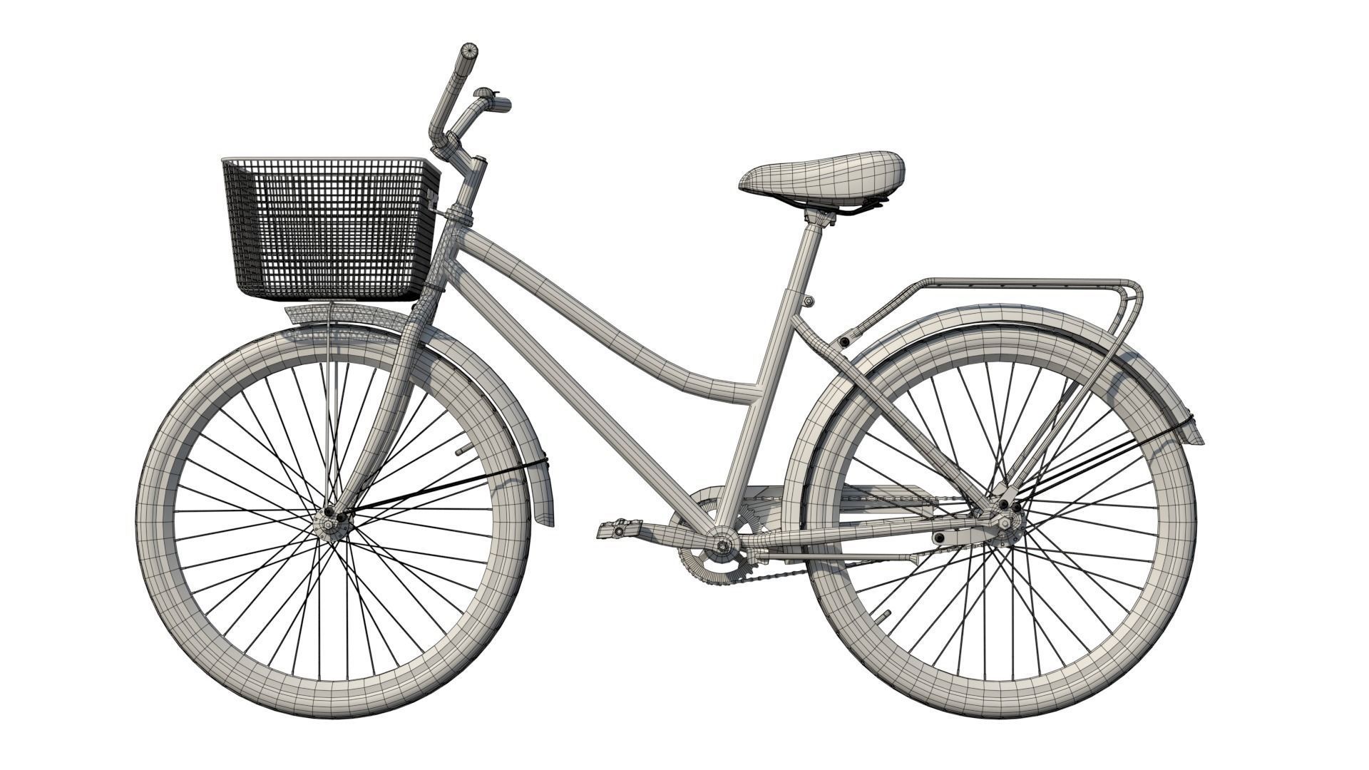 City bicycle PBR 3D model_9