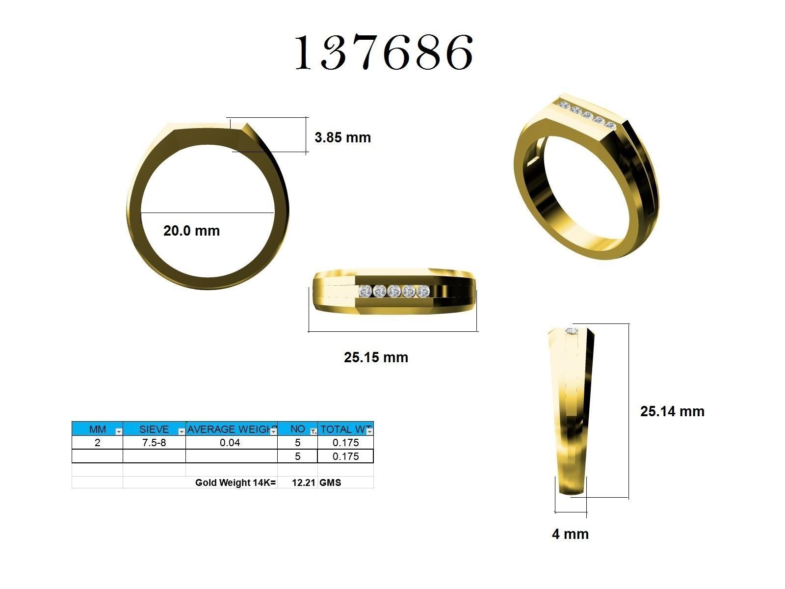 Ring - 137686 3D print model_12