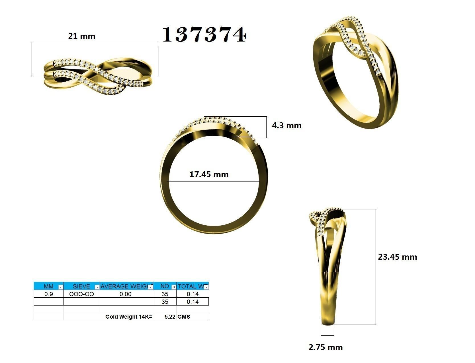 Ring - 137374 3D print model_12