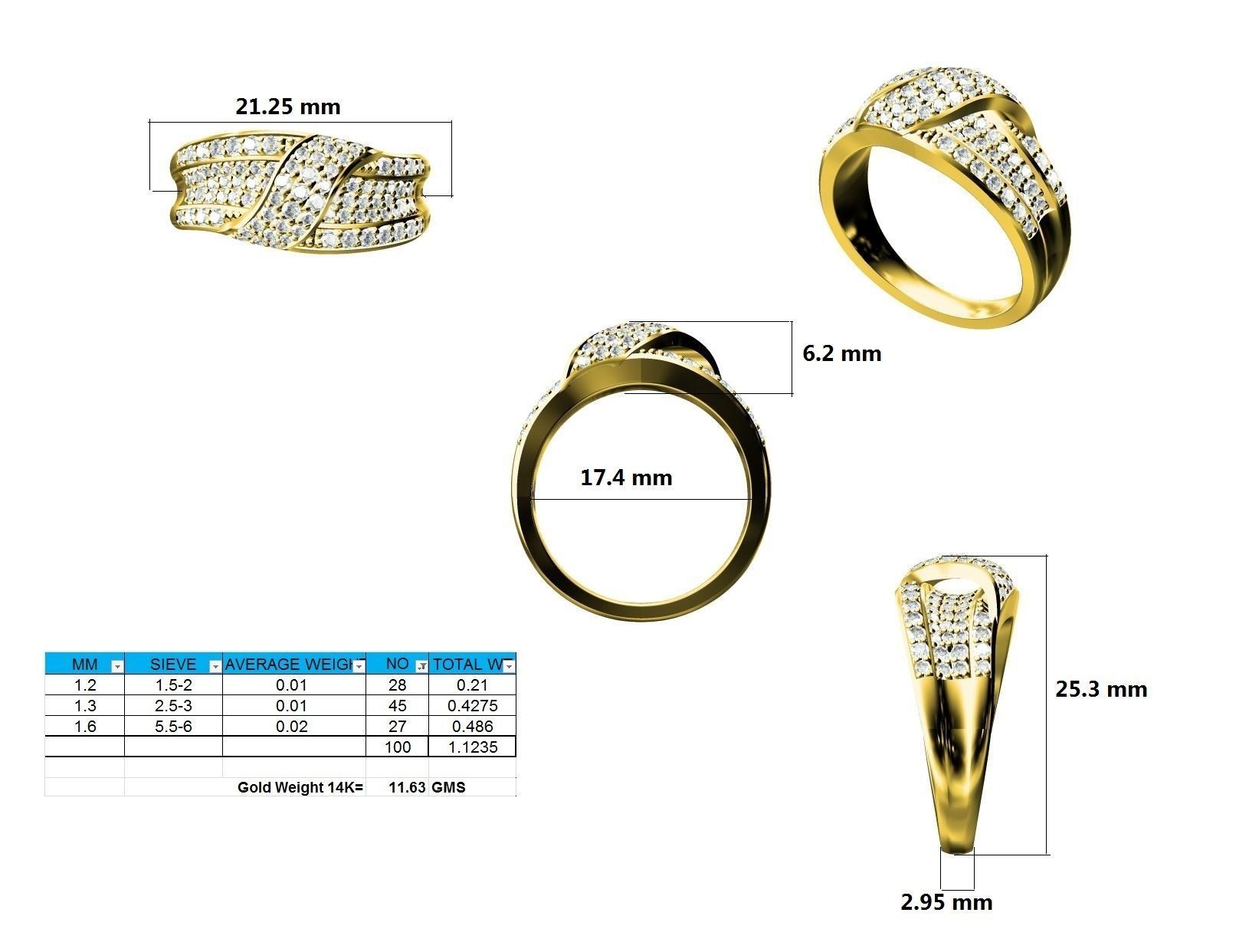 Ring - 137356 3D print model_12