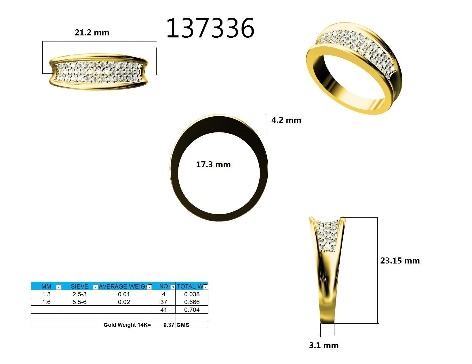 Ring - 137336 3D print model_12