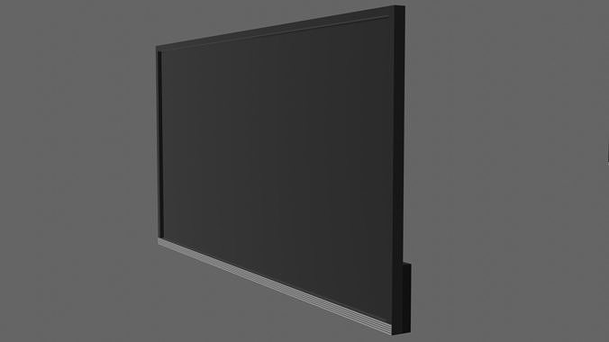 Flat Screen Wall And Table TV 3D model Free low-poly 3D model