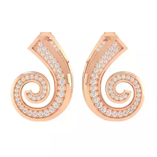 Women Earrings 3dm stl render detail  3D print model