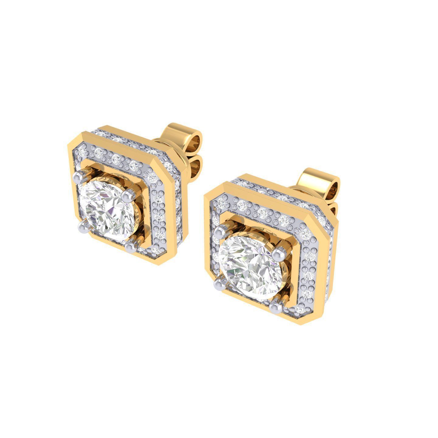 Women Earrings 3dm stl render detail  3D print model_8