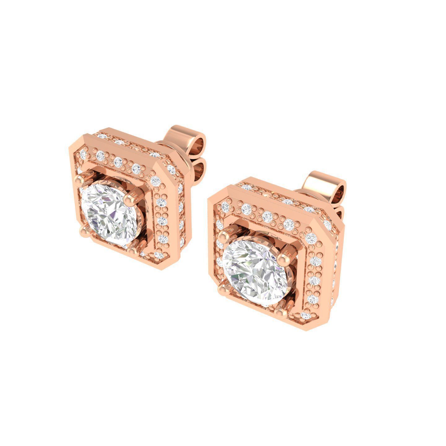 Women Earrings 3dm stl render detail  3D print model_2