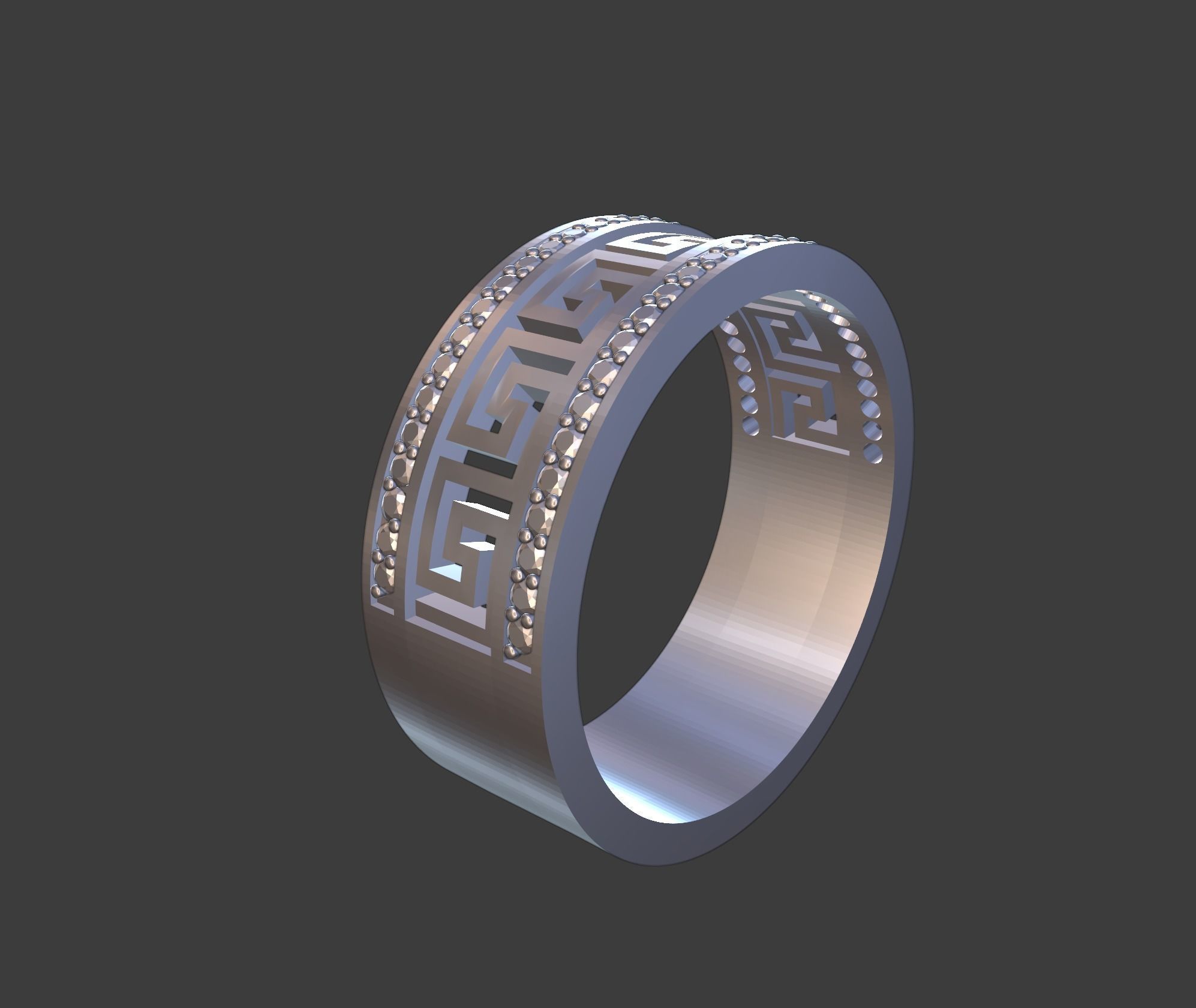 Meander Ring  3D print model_2