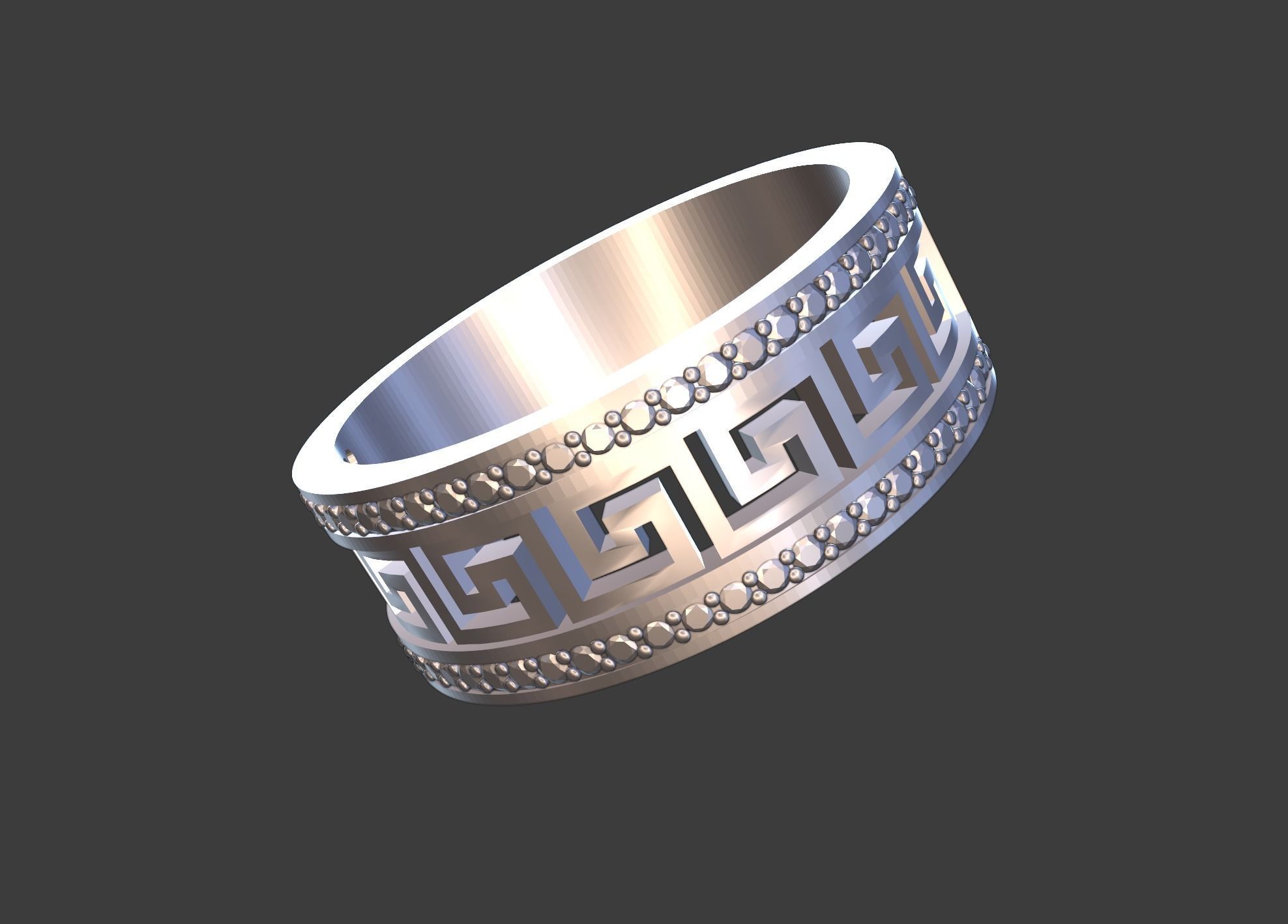 Meander Ring  3D print model_4