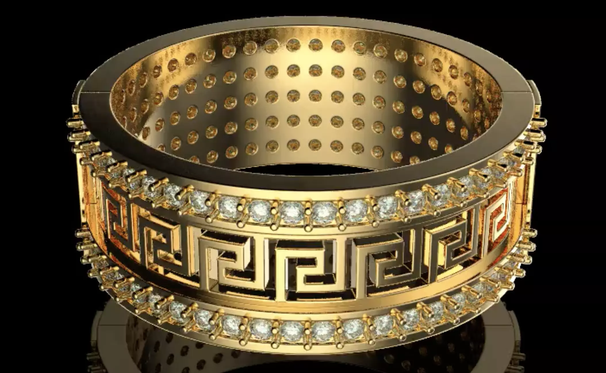 Meander Ring  3D print model_1