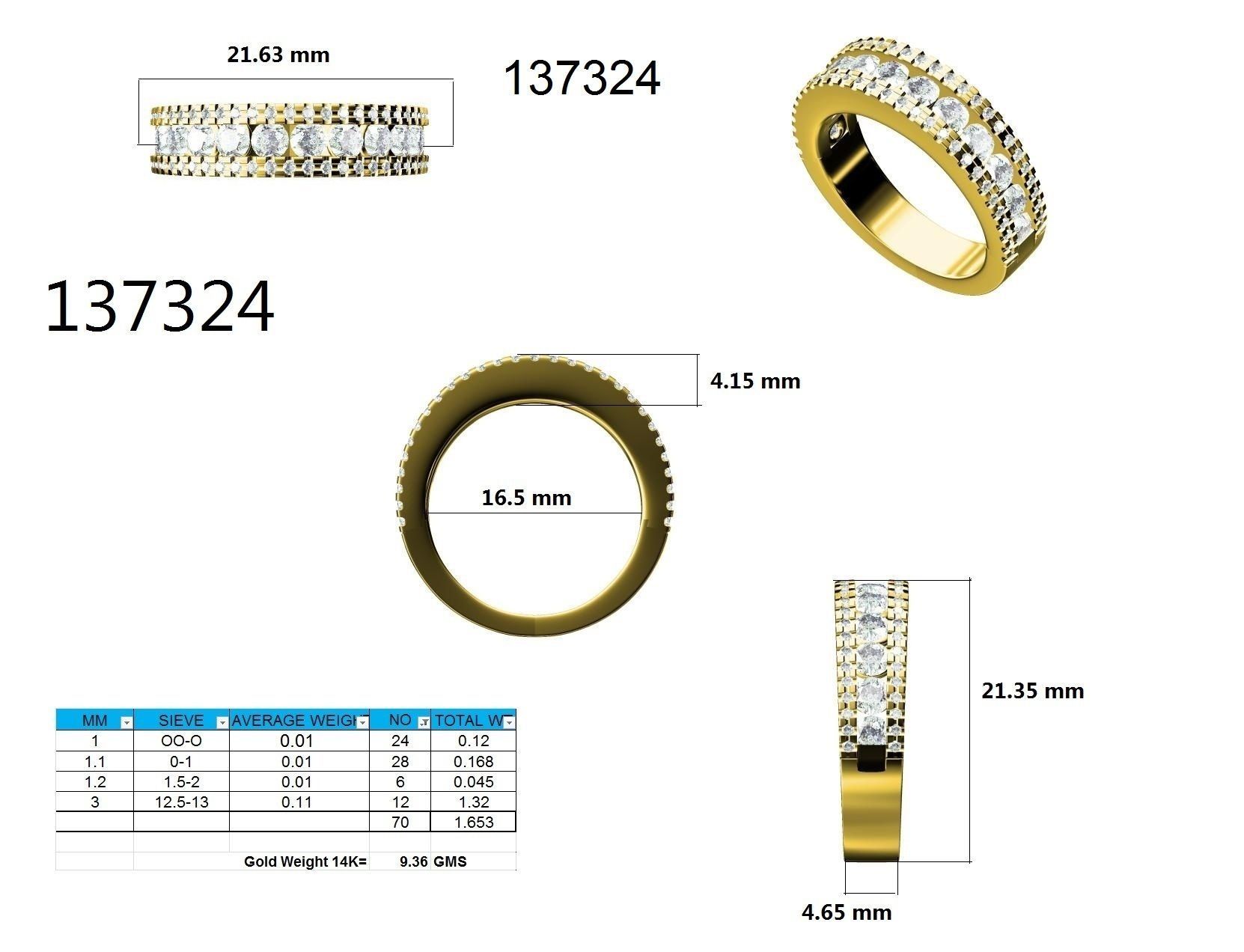 Ring - 137324 3D print model_12