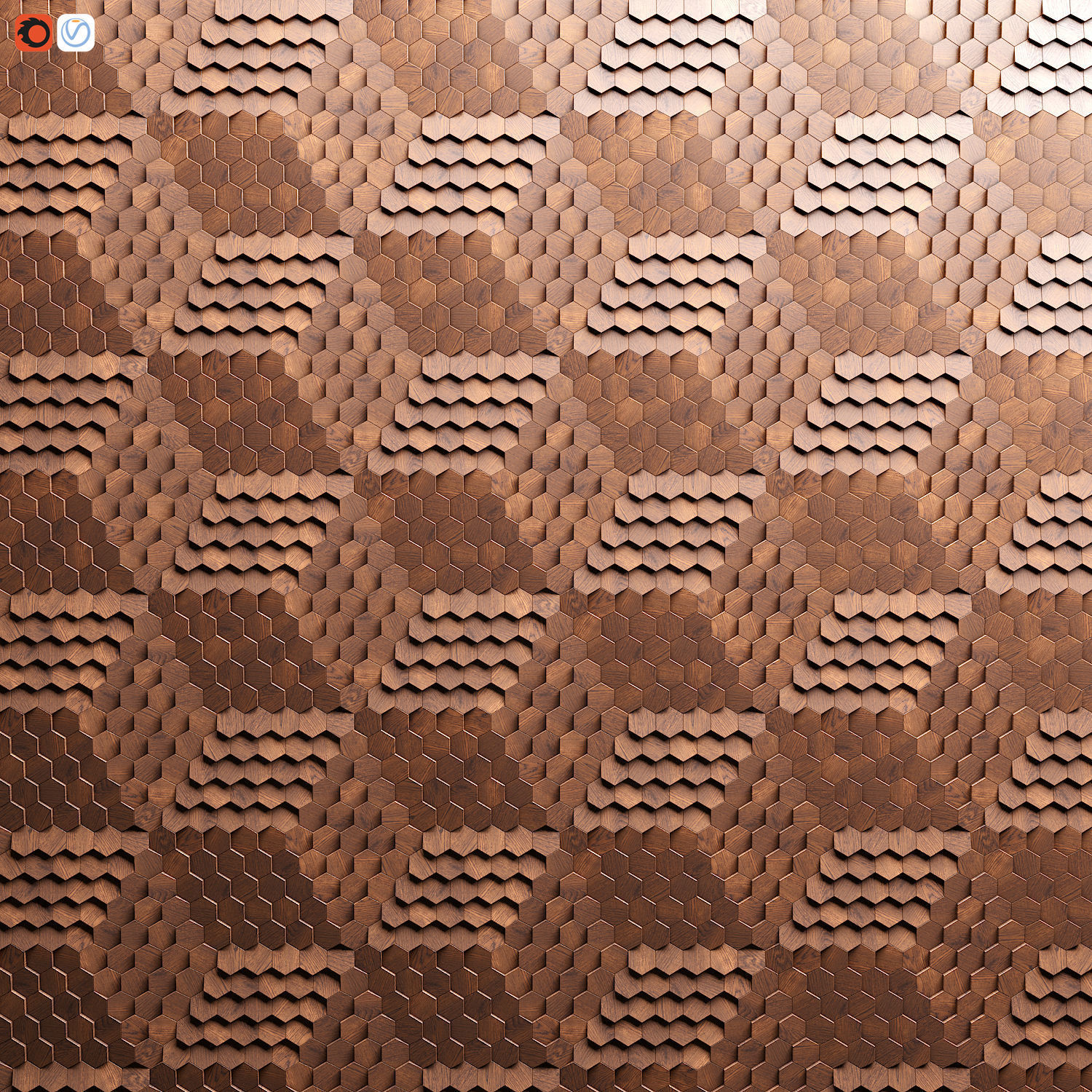 Hexagonal tile by Giles Miller 3D model_1