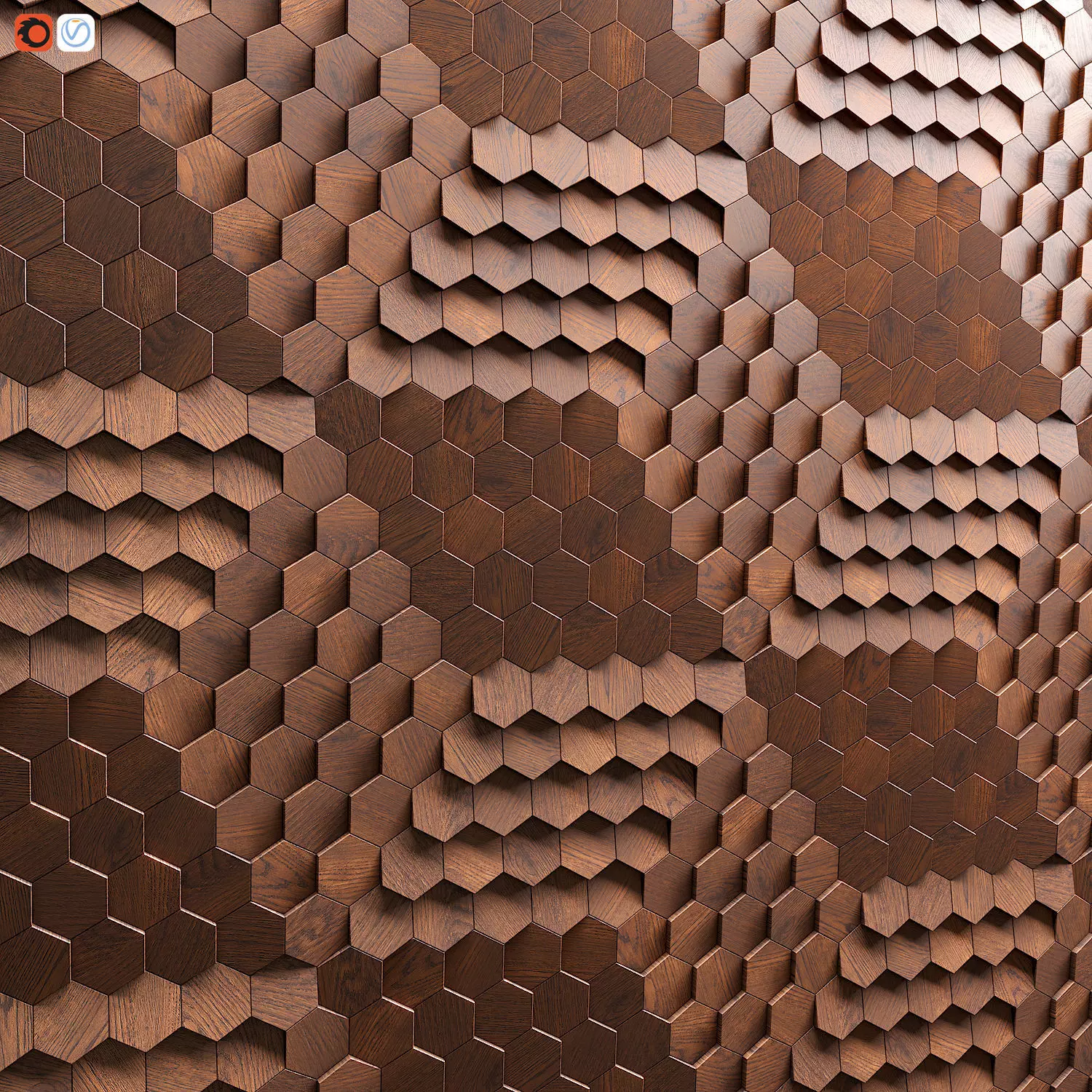Hexagonal tile by Giles Miller 3D model_0